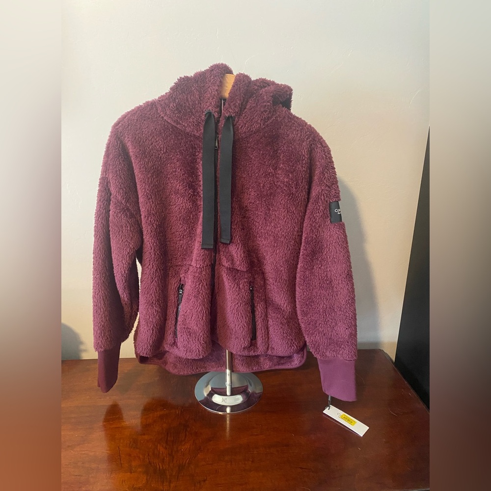 Calvin Klein Performance Maroon Fleece Jacket Medium